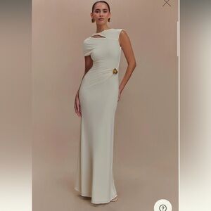 Kaida Slinky Maxi Dress - Ivory